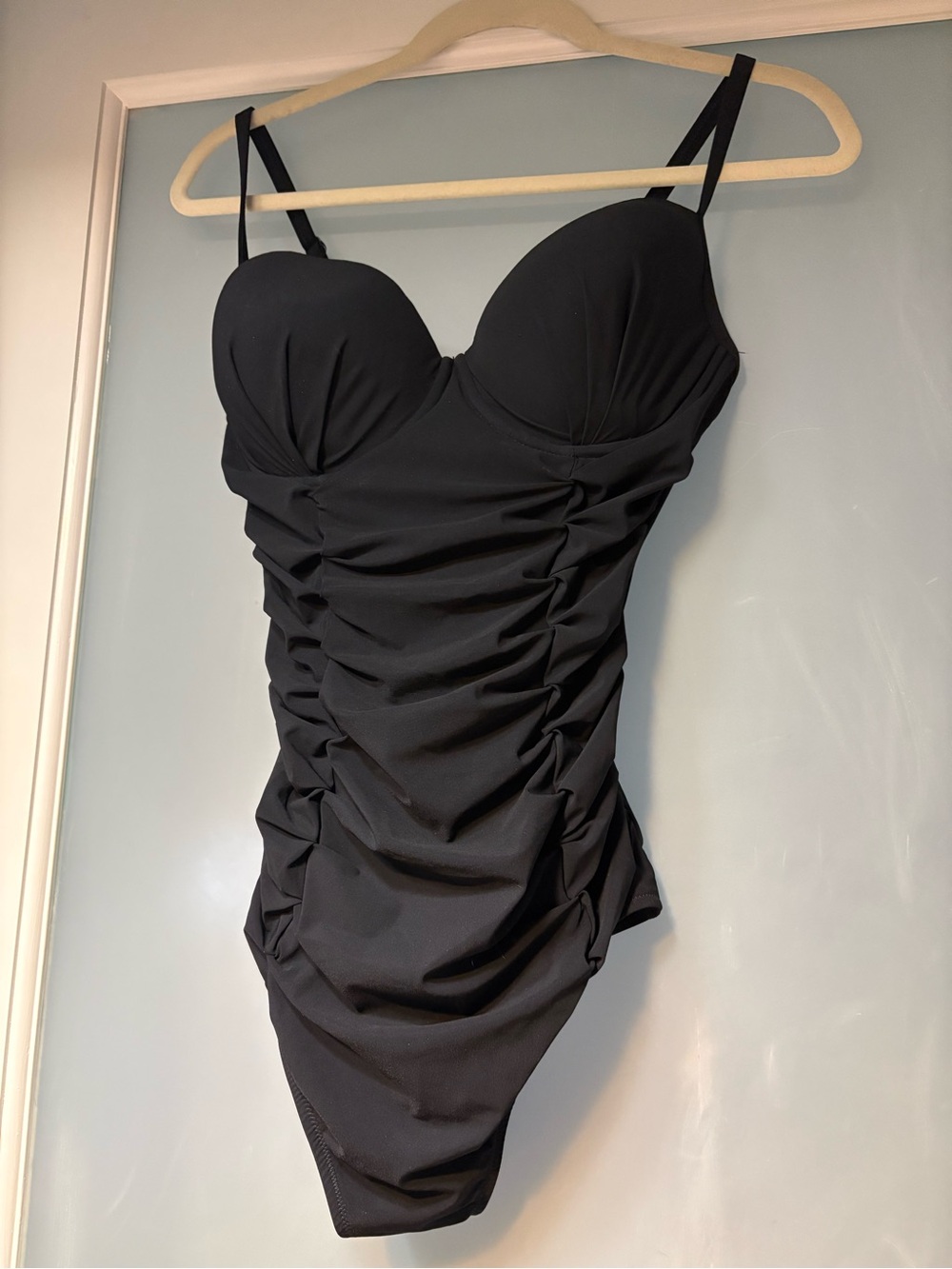 Black Ruched Profile by Gottex One-Piece Swimsuit Size 12
